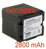 Baterie Panasonic VW-VBG260 - DECODED - Li-Ion 2800mAh