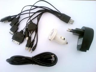 Univerzální USB nabíječka 10 v 1 vč. AC adapteru a car adapteru