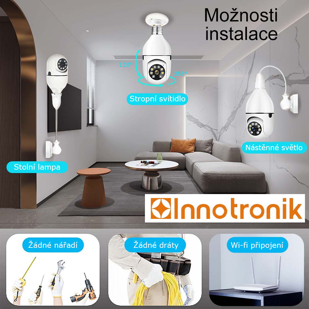 Možnosti instalace kamery ICS-R7 3MPix