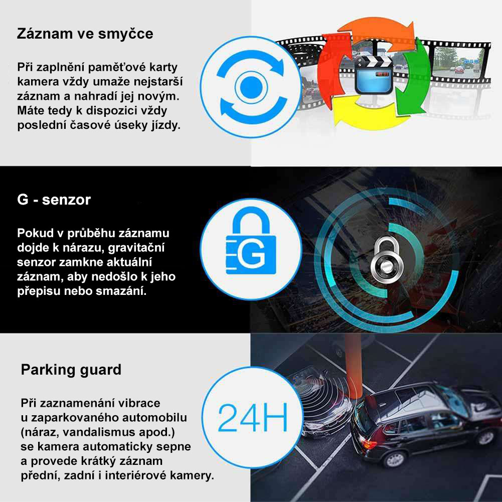 Yikoo C2 ohlídá zaparkovaný vůz