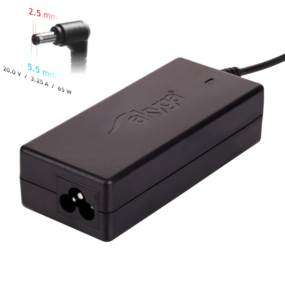 Napájecí zdroj Akyga AK-ND-17 20V/3.25A 65W 5.5x2.5mm konektor - neoriginální