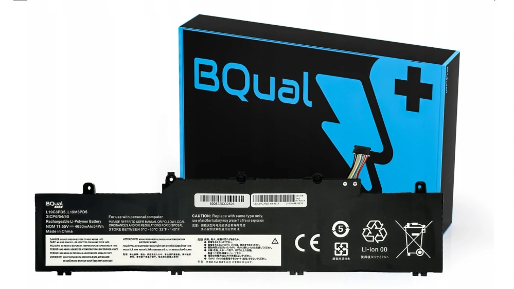 Baterie BQual L19C3PD5 pro notebooky Lenovo ThinkPad E14 E15 Gen 2 Gen 3 - Li-Pol 11.55V 4650mAh 54Wh