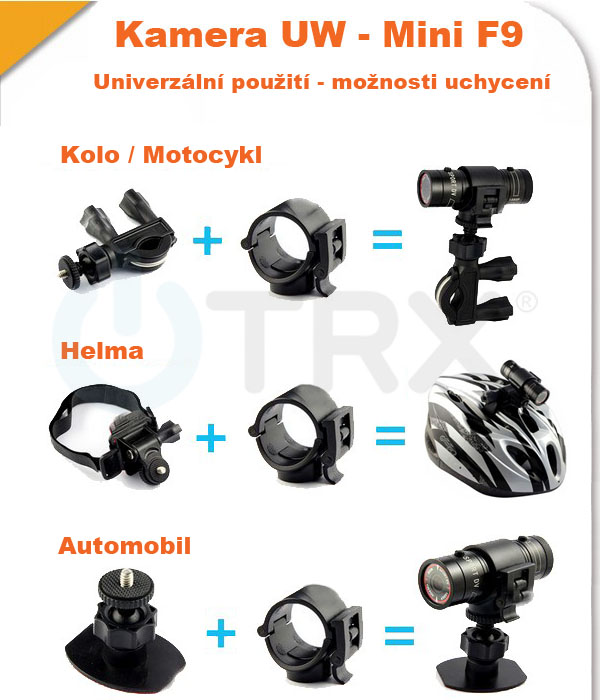 Sportovní outdoorová DVR kamera Uwing Mini F9 DVR - Full HD
