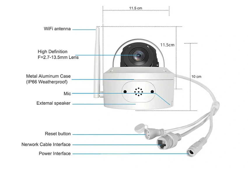 Kompaktní wi-fi IP kamera Innotronik ICS-B3