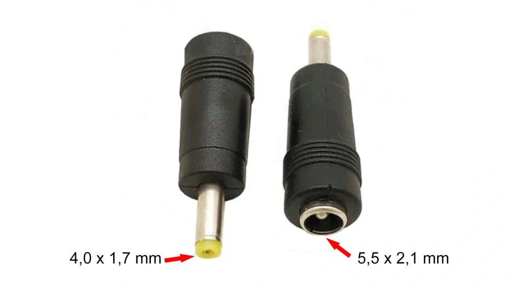 Redukce pro notebooky z 5.5*2.1mm na 4.0*1.7mm