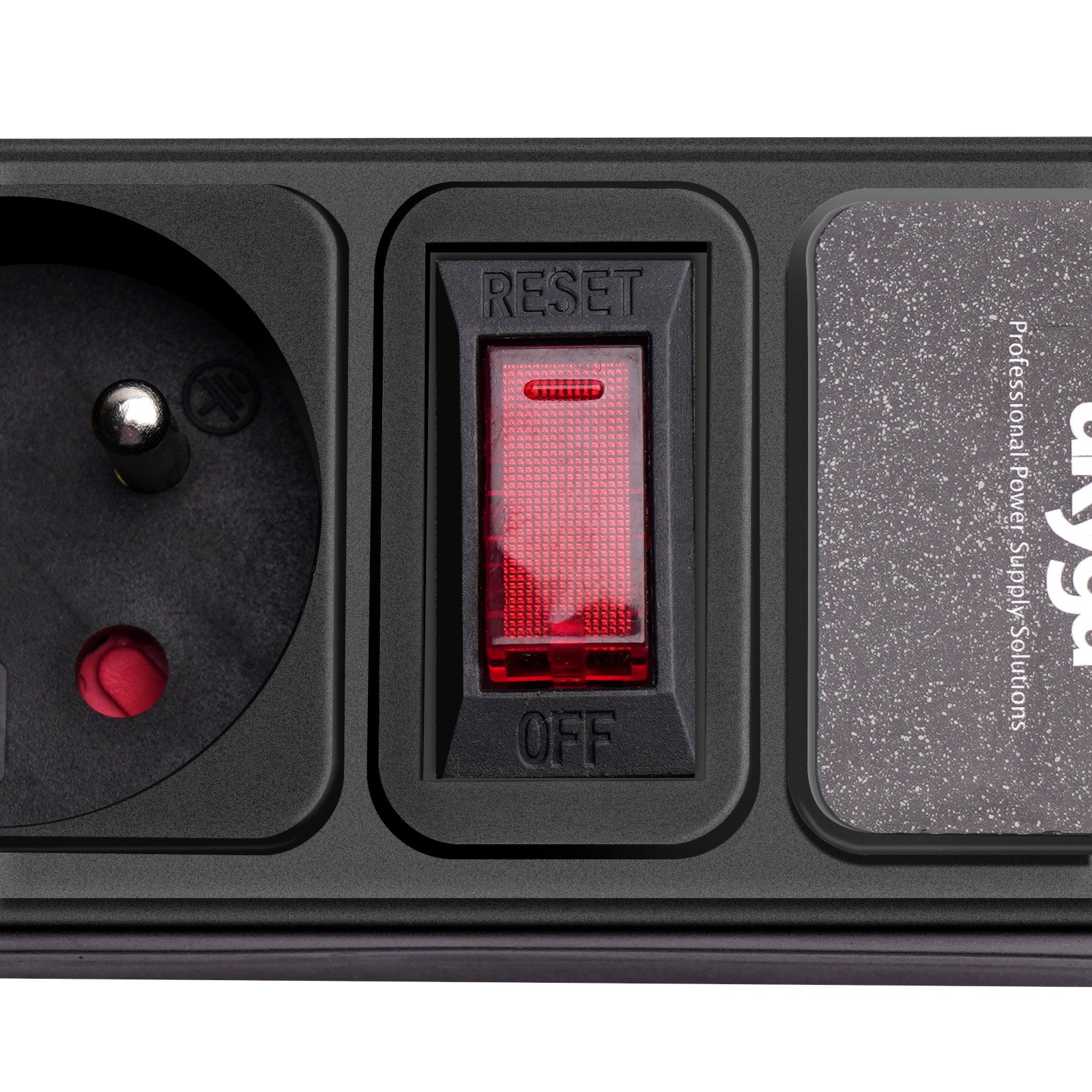 Akyga AK-SP-05B - přepěťová ochrana, 3m, 5 zásuvek, černá