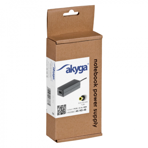 Napájecí zdroj Akyga AK-ND-48 19V/2.1A 40W 5.5x3.0mm + pin - neoriginální