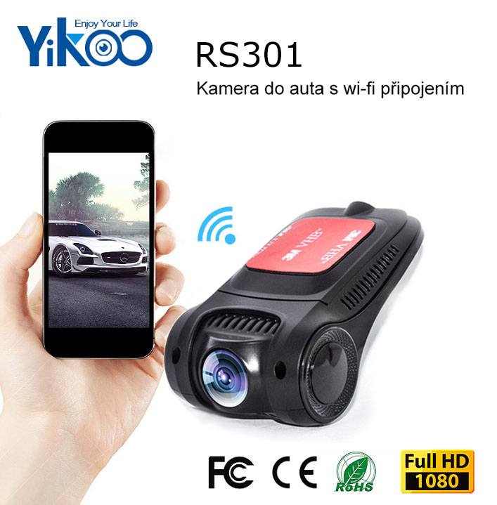 Skrytá kamera do auta Yikoo RS301 - FullHD, WiFi