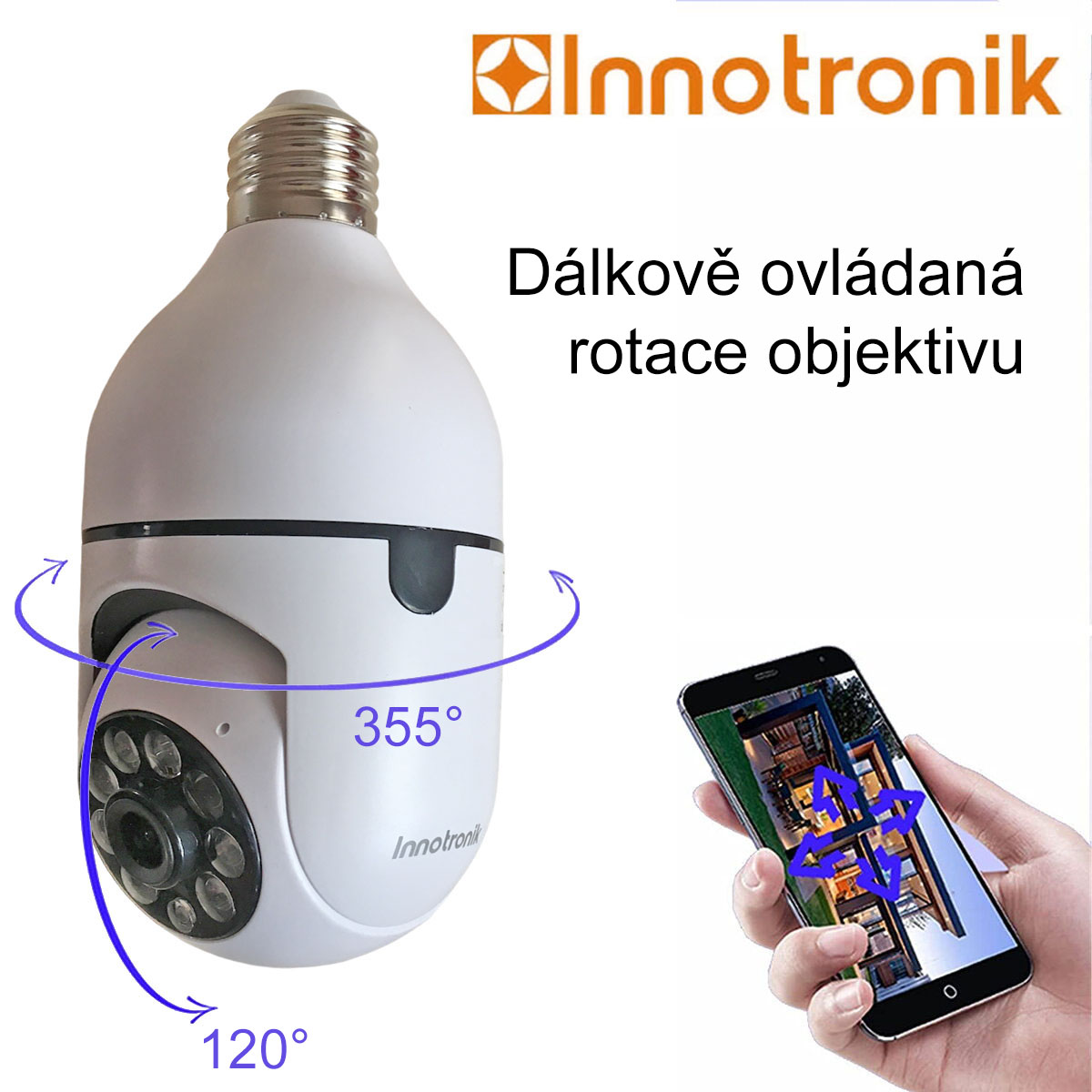 Otočná PTZ wi-fi IP kamera Innotronik ICS-R7 - 3MPix, Autotracking