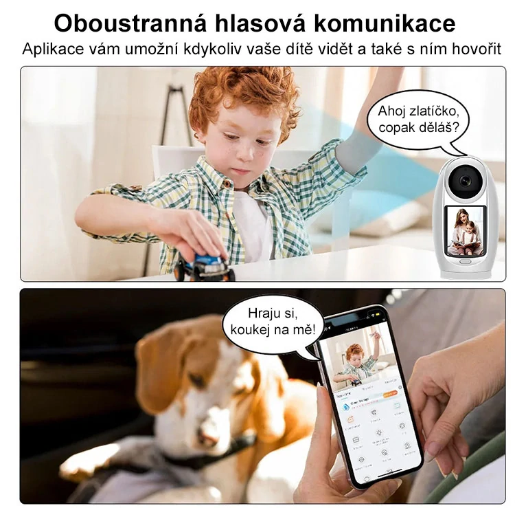 Otočná PTZ wi-fi IP kamera / chůvička - Innotronik ICS-PT17 - 3MPix, Autotracking