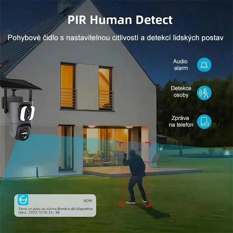 Solární otočná 4G duální IP kamera Innotronik IUB-PT30-4G
