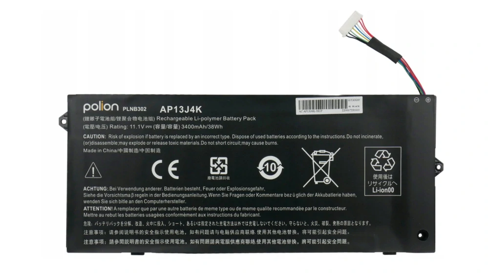Baterie Polion AP13J4K pro notebooky ACER Chromebook C720 C720P - Li-Pol 11,1V 3400mAh 38Wh - neoriginální