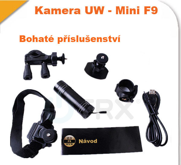 Sportovní outdoorová DVR kamera Uwing Mini F9 DVR - Full HD