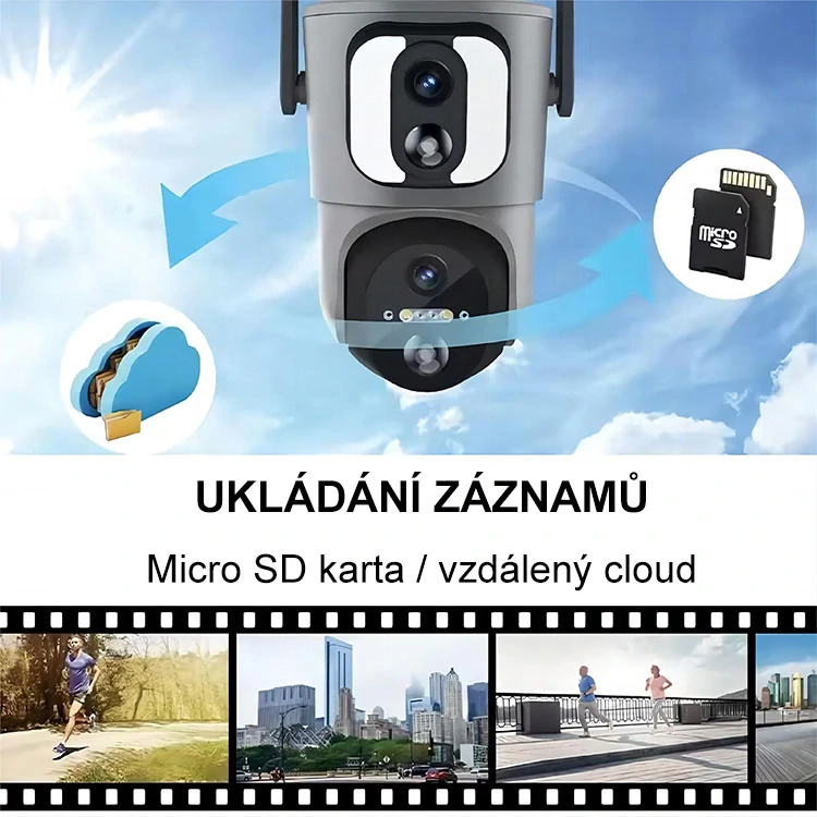 Solární otočná 4G duální IP kamera Innotronik IUB-PT30-4G