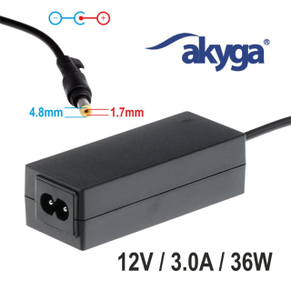 Napájecí zdroj Akyga AK-ND-49 12V/3A 36W 4.8x1.7mm konektor - neoriginální
