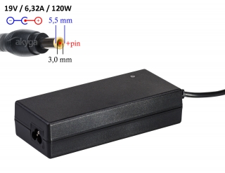 Napájecí zdroj Akyga AK-ND-56 19V/6.32A 120W 5.5x3.0mm + pin - neoriginální