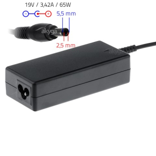 Napájecí zdroj Akyga AK-ND-01 19V/3.42A 65W 5.5x2.5mm konektor - neoriginální