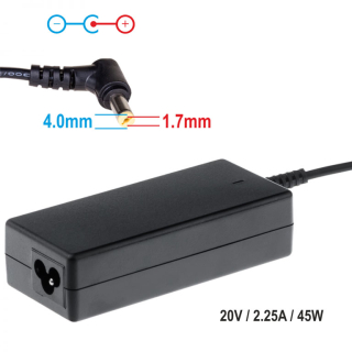 Napájecí zdroj Akyga AK-ND-50 20V/2.25A 45W 4.0x1.7mm konektor - neoriginální